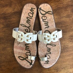 Sam Edelman Eaden Gold Toe Loop Sand Sandals